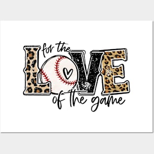 Baseball Mom Leopard   For The Love Of The Game Baseball Posters and Art